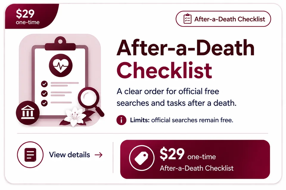 After-a-Death Checklist product card