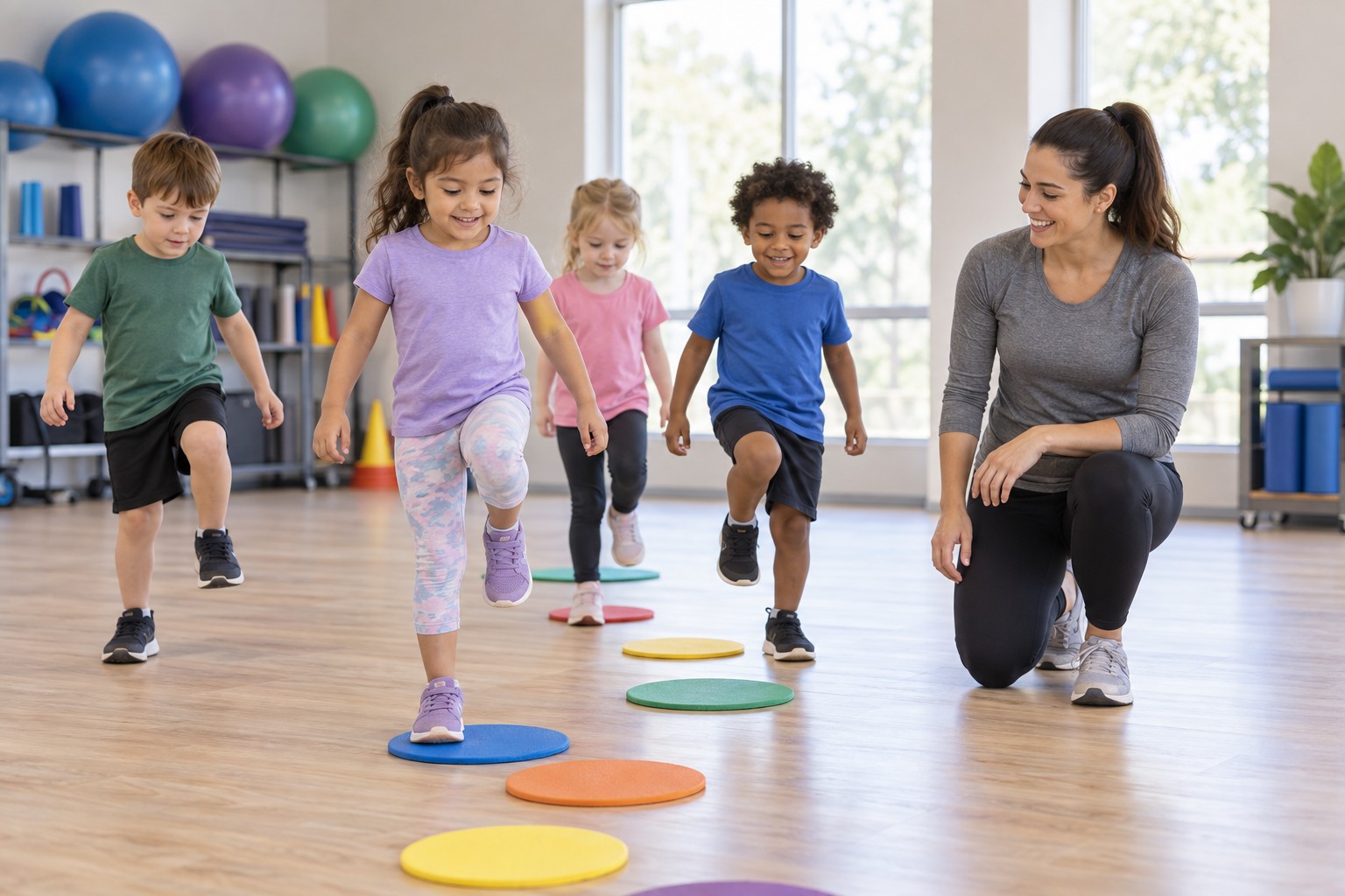 Children’s fitness academy: a supervised session with learners and an instructor