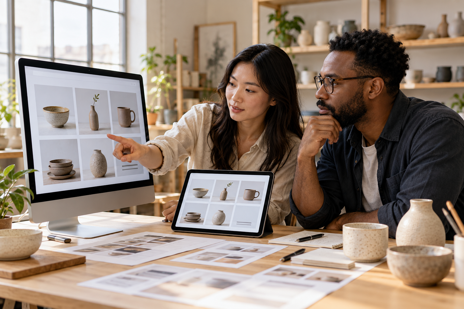 Illustrative websites & catalogs artwork for catalog style T-337