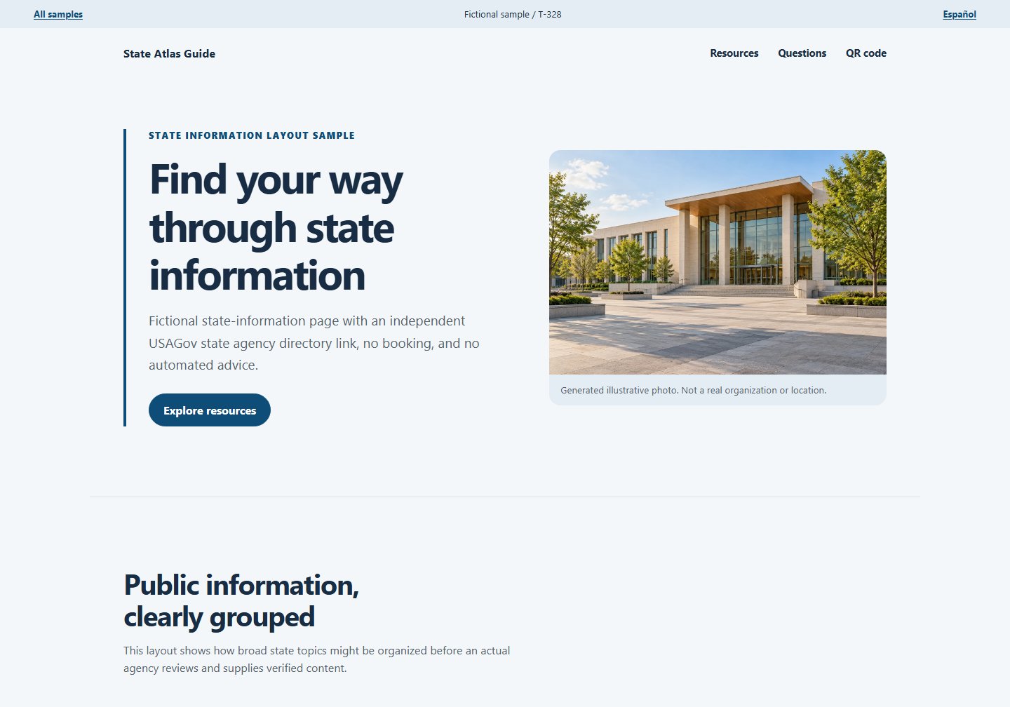State Atlas Guide catalog first screen